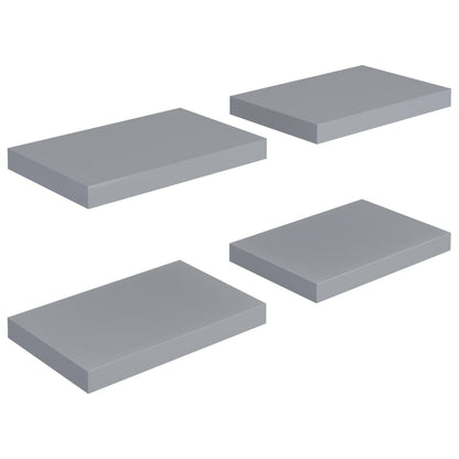 Schwebende Wandregale 4 Stk. Grau 40x23x3,8cm MDF - Pazzar.ch