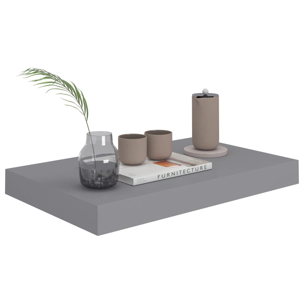 Schwebende Wandregale 4 Stk. Grau 40x23x3,8cm MDF - Pazzar.ch