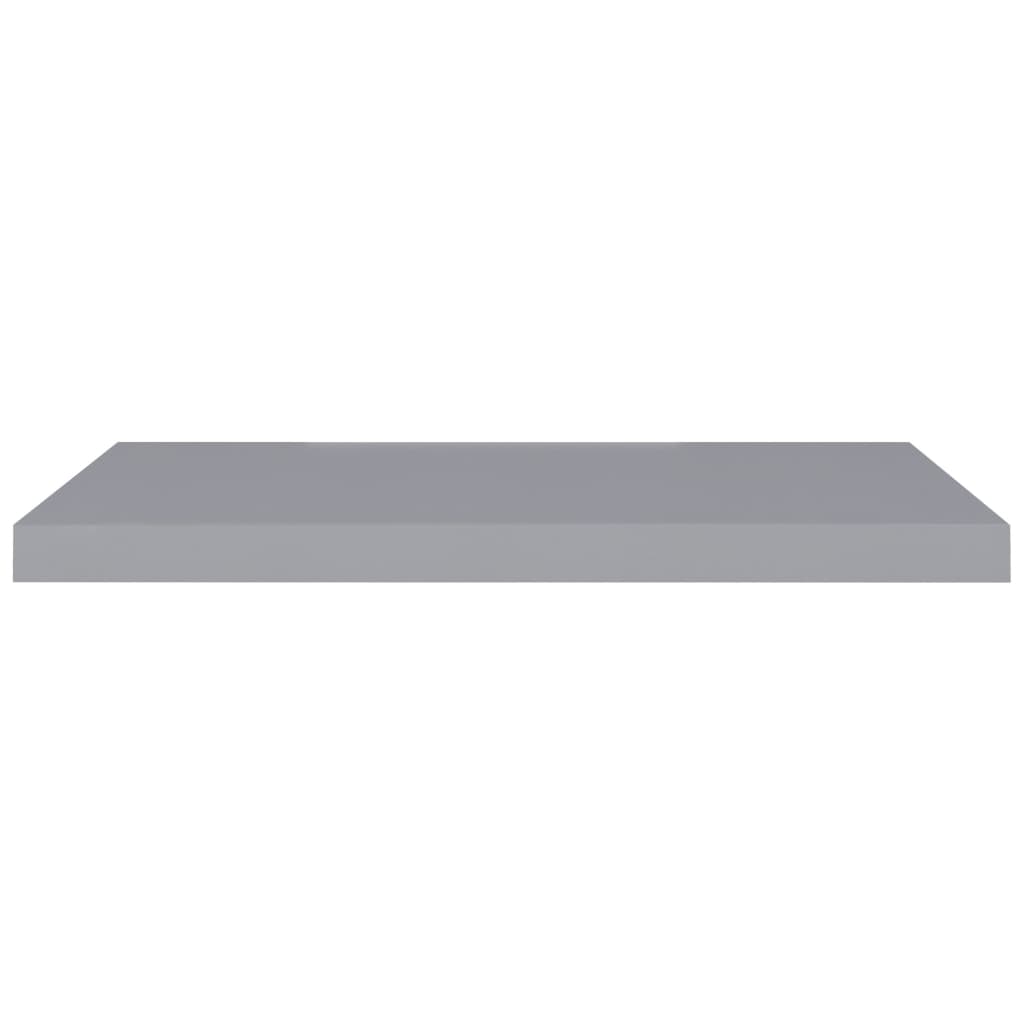 Schweberegale 2 Stk. Grau 80x23,5x3,8 cm MDF - Pazzar.ch