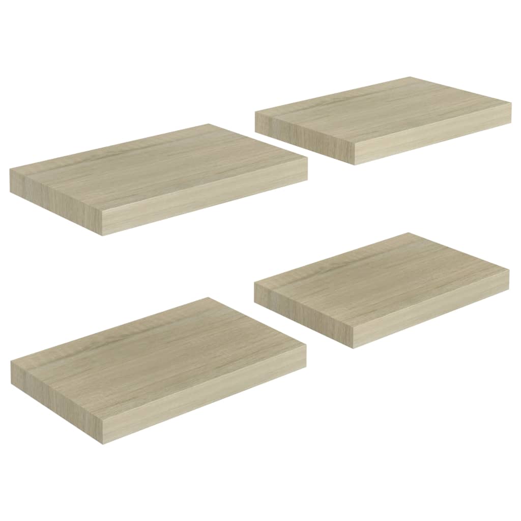 Schwebende Wandregale 4 Stk. Eichefarben 40x23x3,8cm MDF - Pazzar.ch