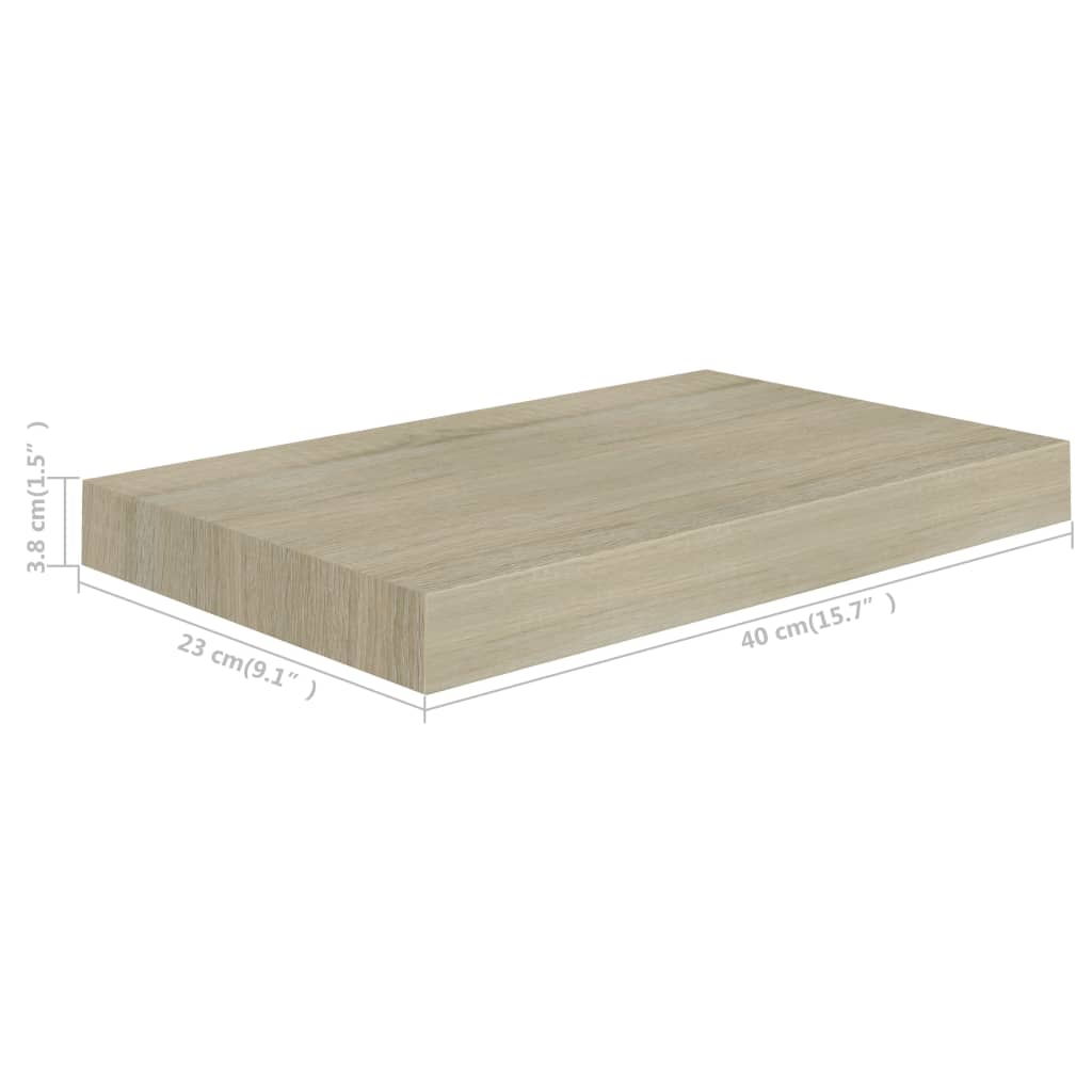 Schwebende Wandregale 4 Stk. Eichefarben 40x23x3,8cm MDF - Pazzar.ch