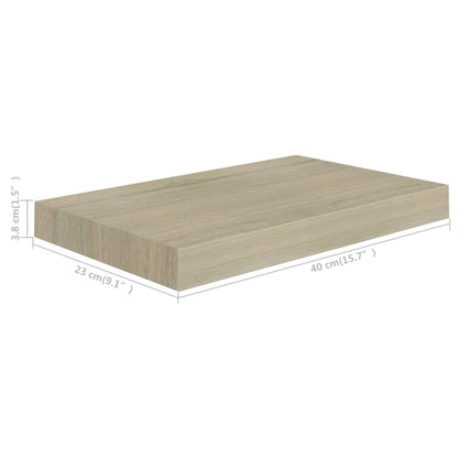 Schwebende Wandregale 4 Stk. Eichefarben 40x23x3,8cm MDF - Pazzar.ch