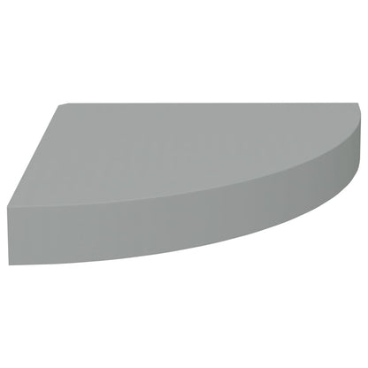 Eck-Schweberegal Grau 25x25x3,8 cm MDF - Pazzar.ch