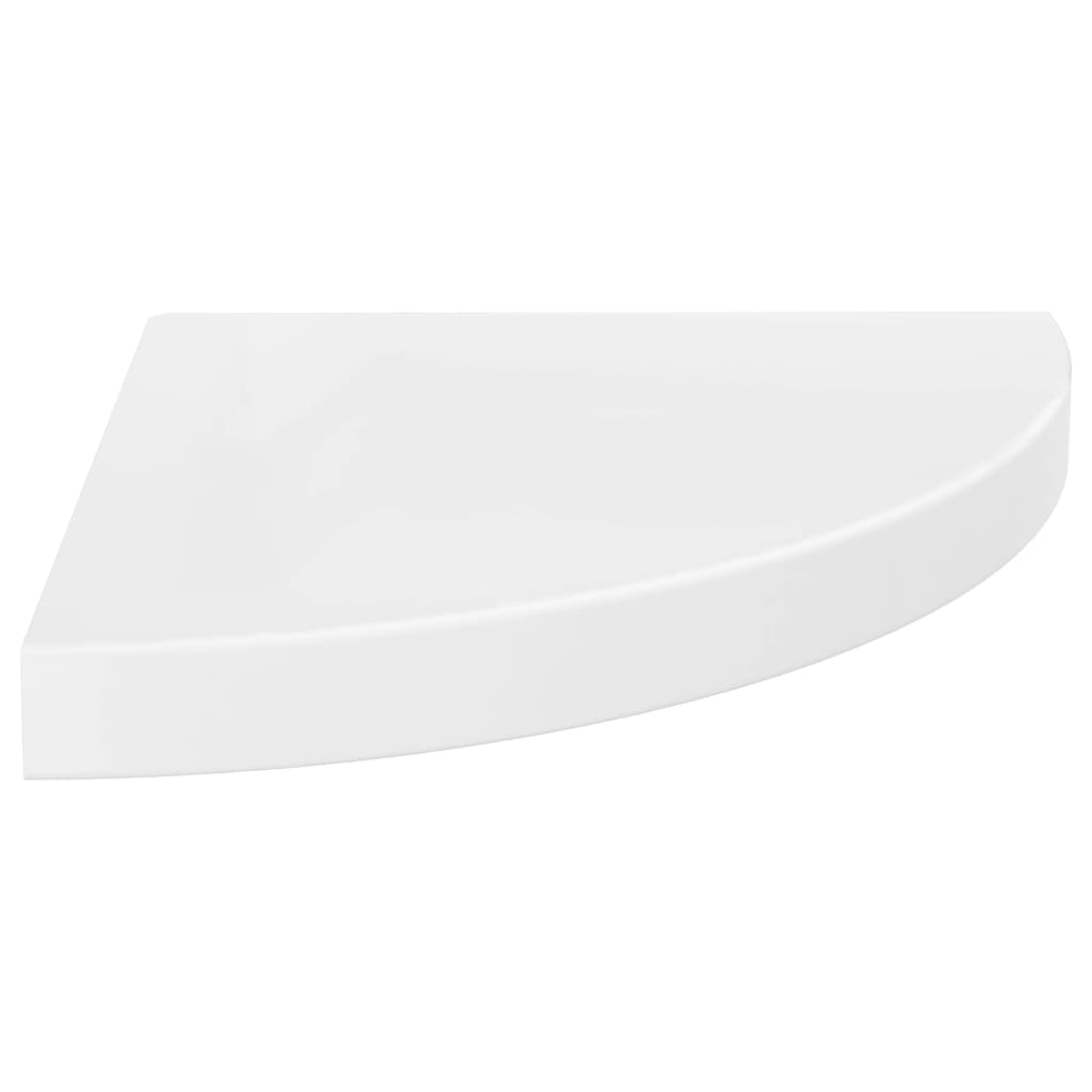 Eck-Schweberegale 4 Stk. Hochglanz-Weiß 35x35x3,8 cm MDF - Pazzar.ch