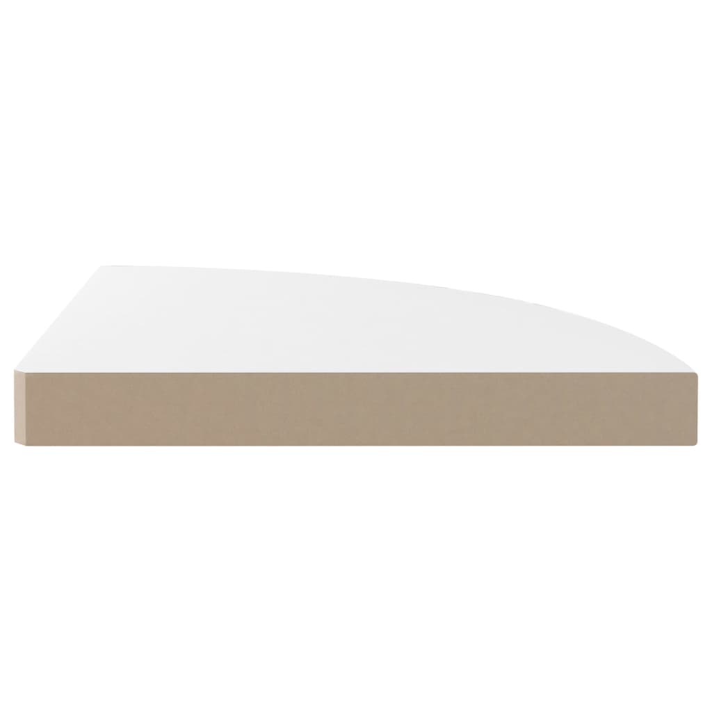 Eck-Schweberegale 4 Stk. Hochglanz-Weiß 35x35x3,8 cm MDF - Pazzar.ch