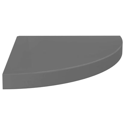 Eck-Schweberegale 4 Stk. Hochglanz-Grau 35x35x3,8 cm MDF - Pazzar.ch