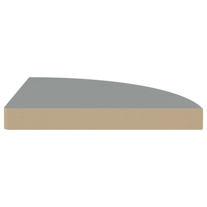 Eck-Schweberegale 4 Stk. Grau 35x35x3,8 cm MDF - Pazzar.ch