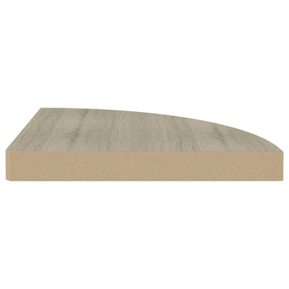 Eck-Schweberegale 2 Stk. Eichen-Optik 35x35x3,8 cm MDF - Pazzar.ch