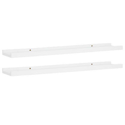 Bilderleisten 2 Stk. Weiß 80x9x3 cm MDF - Pazzar.ch