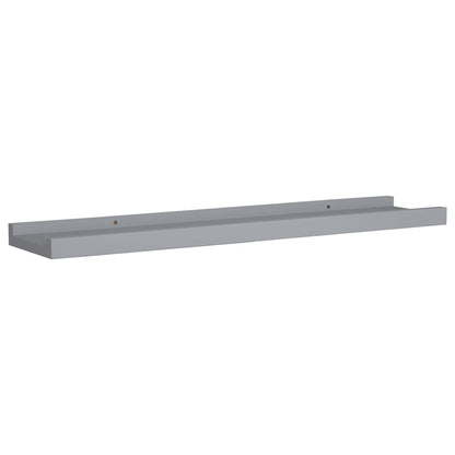 Bilderleisten 2 Stk. Grau 60x9x3 cm MDF - Pazzar.ch