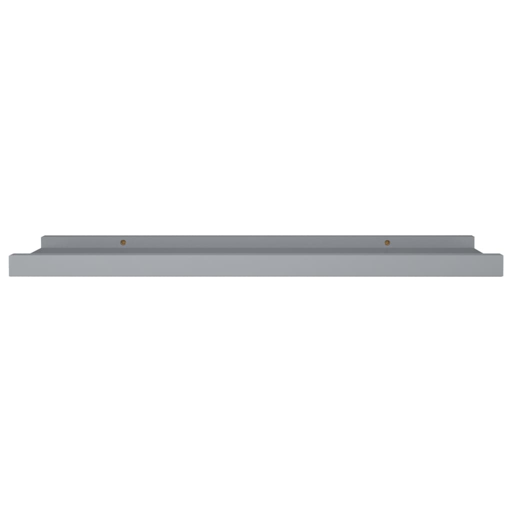 Bilderleisten 2 Stk. Grau 60x9x3 cm MDF - Pazzar.ch