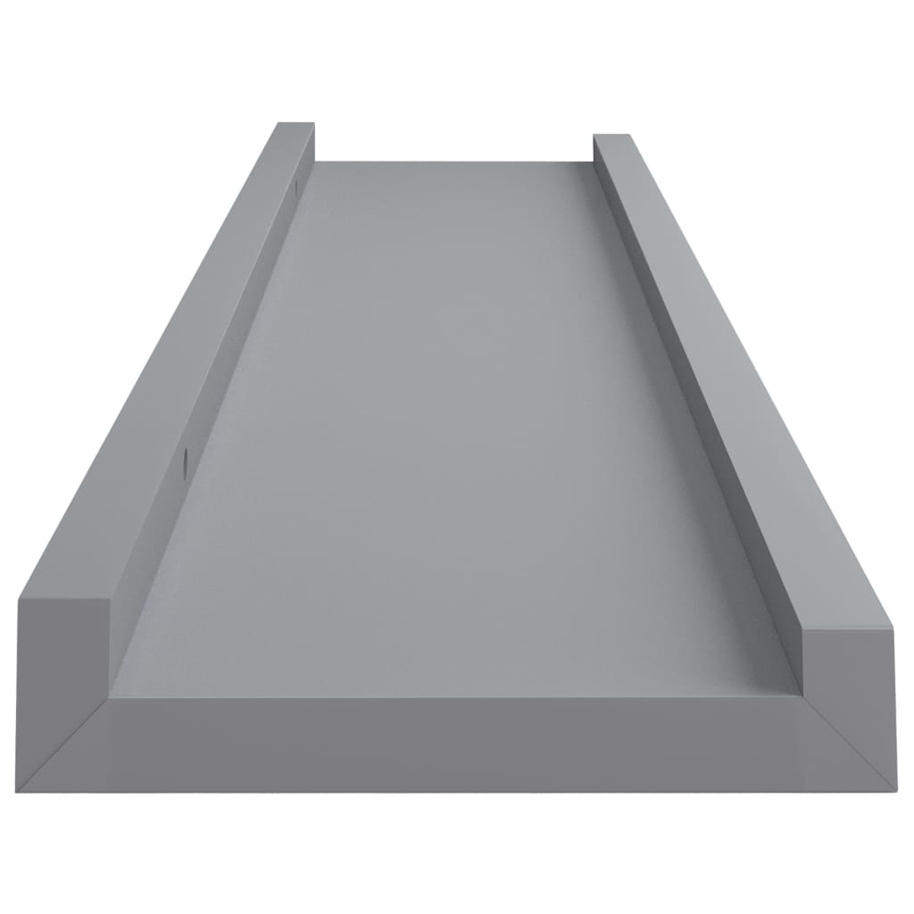 Bilderleisten 2 Stk. Grau 60x9x3 cm MDF - Pazzar.ch