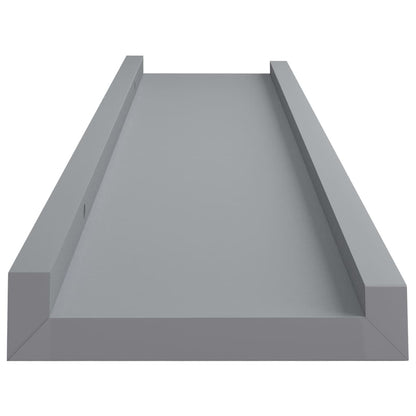 Bilderleisten 2 Stk. Grau 60x9x3 cm MDF - Pazzar.ch