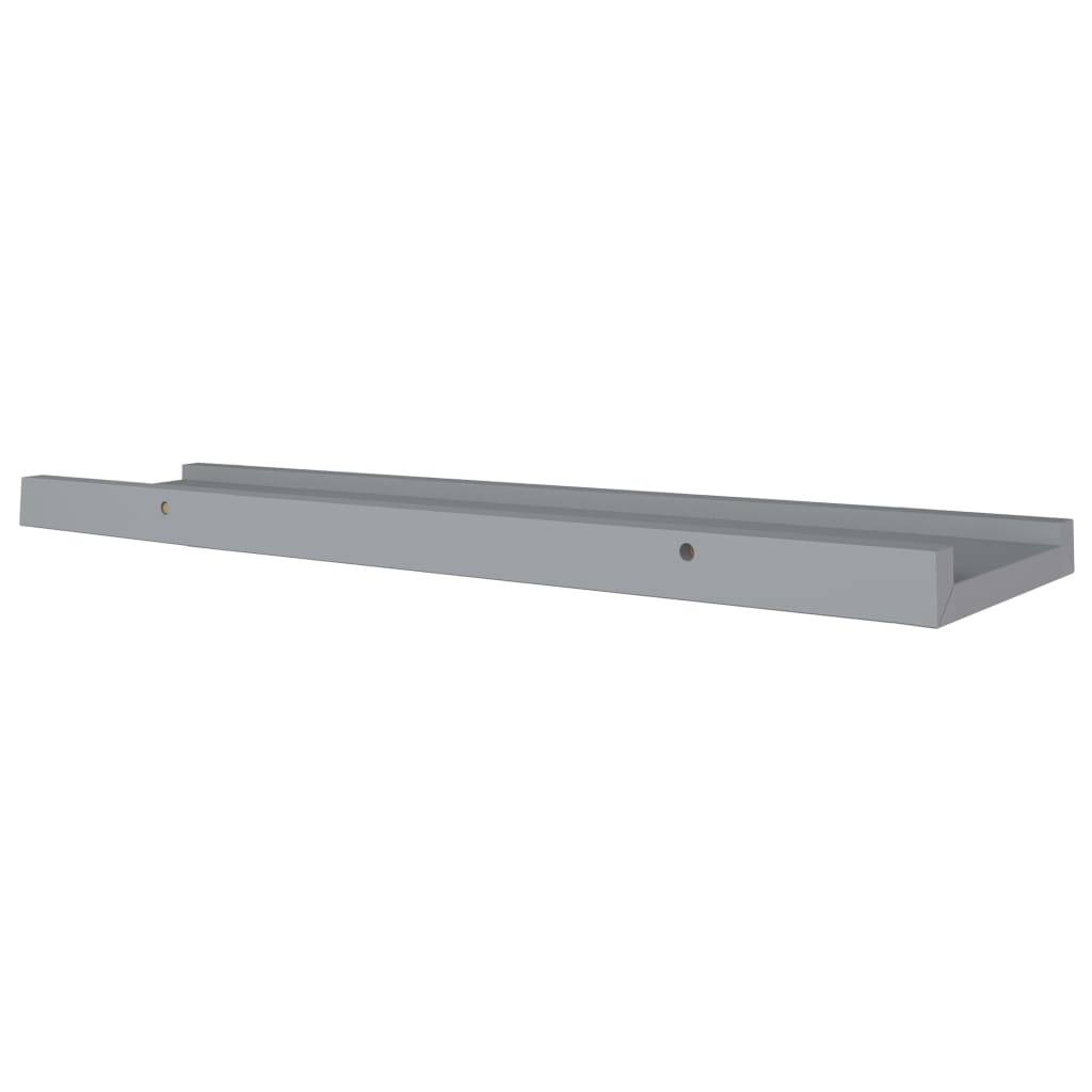 Bilderleisten 2 Stk. Grau 60x9x3 cm MDF - Pazzar.ch