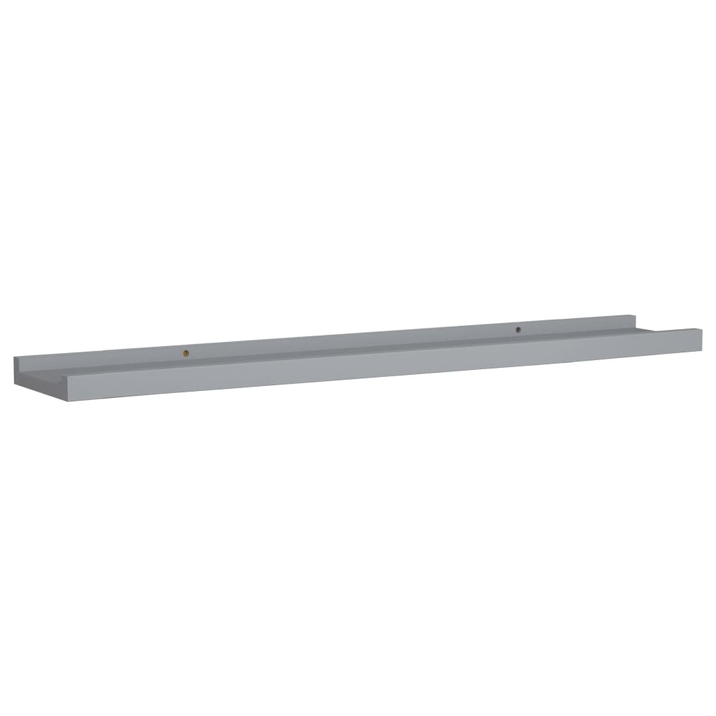Bilderleisten 2 Stk. Grau 80x9x3 cm MDF - Pazzar.ch