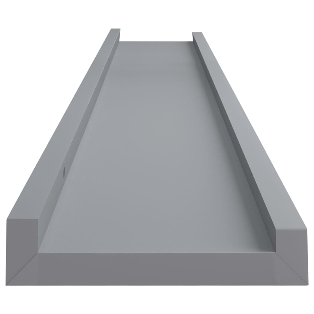 Bilderleisten 2 Stk. Grau 80x9x3 cm MDF - Pazzar.ch