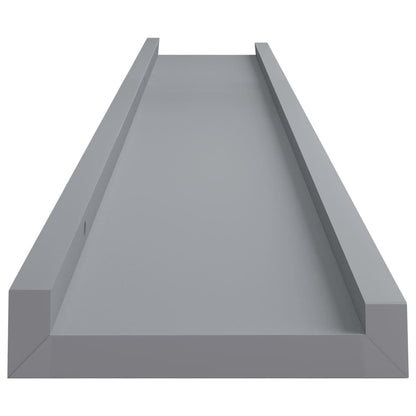 Bilderleisten 2 Stk. Grau 80x9x3 cm MDF - Pazzar.ch