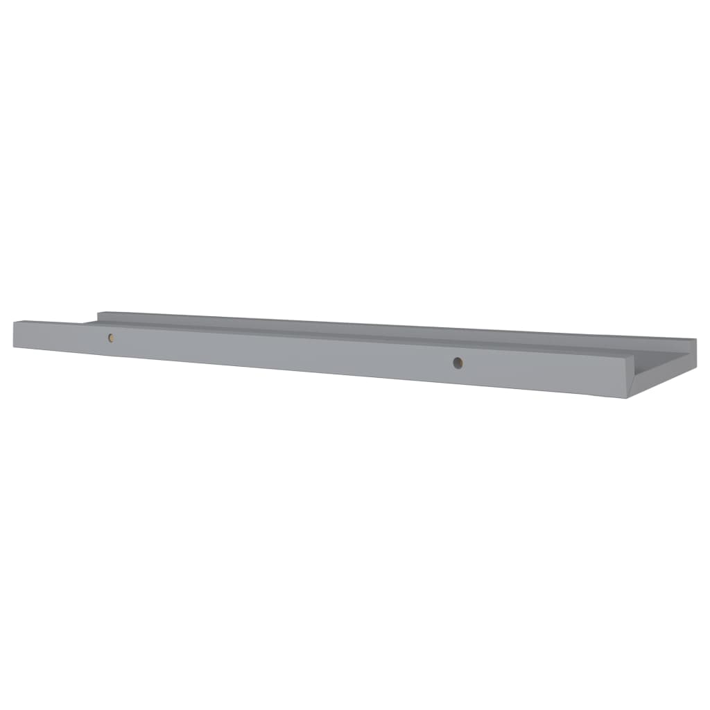Bilderleisten 2 Stk. Grau 80x9x3 cm MDF - Pazzar.ch