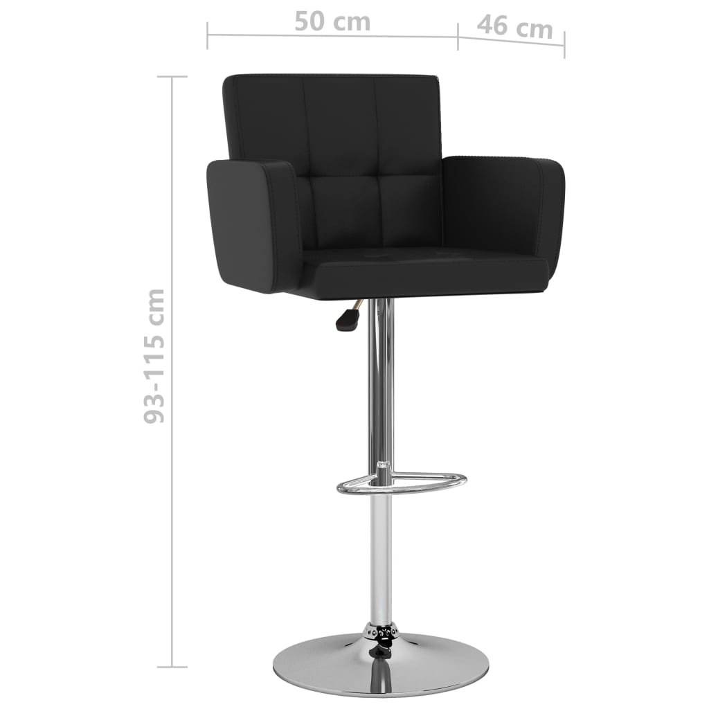 Barhocker 2 Stk. Schwarz Kunstleder - Pazzar.ch