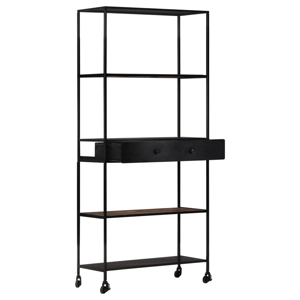Bücherregal 80x35x180 cm Raues Mangoholz & Eisen - Pazzar.ch