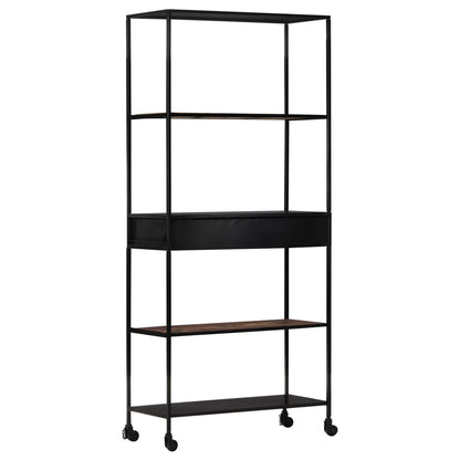 Bücherregal 80x35x180 cm Raues Mangoholz & Eisen - Pazzar.ch