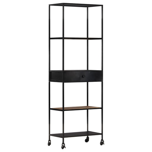 Bücherregal 60x35x180 cm Raues Mangoholz & Eisen - Pazzar.ch