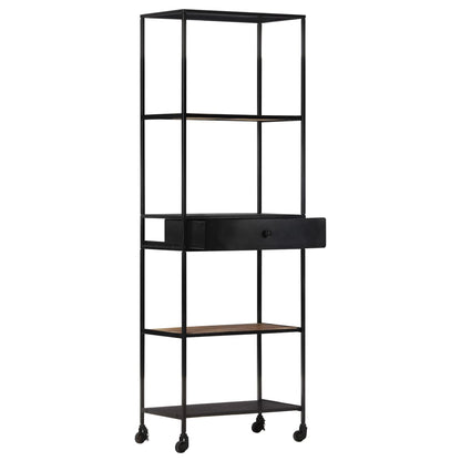 Bücherregal 60x35x180 cm Raues Mangoholz & Eisen - Pazzar.ch
