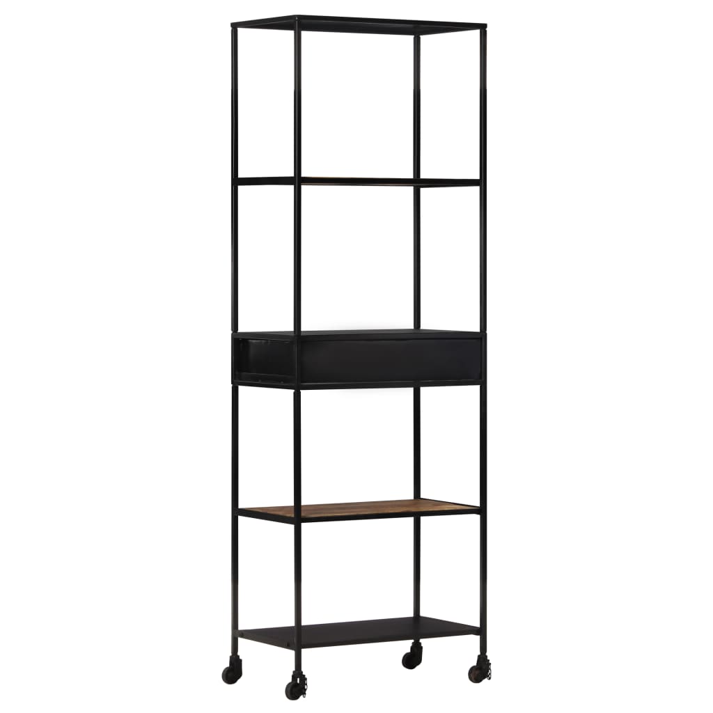 Bücherregal 60x35x180 cm Raues Mangoholz & Eisen - Pazzar.ch