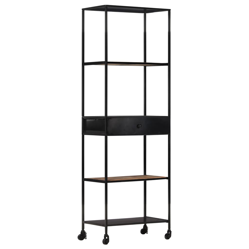 Bücherregal 60x35x180 cm Raues Mangoholz & Eisen - Pazzar.ch