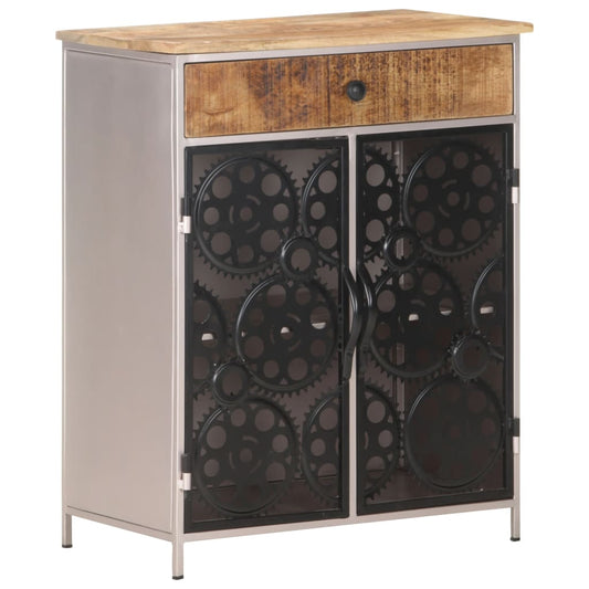 Sideboard 60x35x75 cm Raues Mangoholz & Eisen - Pazzar.ch