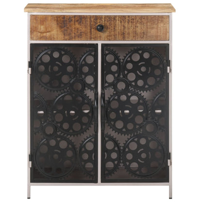 Sideboard 60x35x75 cm Raues Mangoholz & Eisen - Pazzar.ch