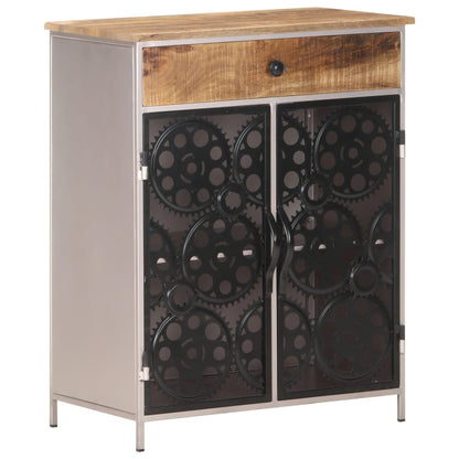 Sideboard 60x35x75 cm Raues Mangoholz & Eisen - Pazzar.ch