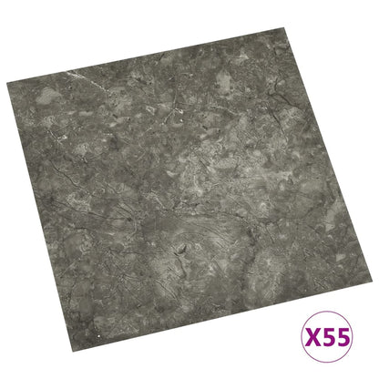 PVC-Fliesen Selbstklebend 55 Stk. 5,11 m² Grau - Pazzar.ch