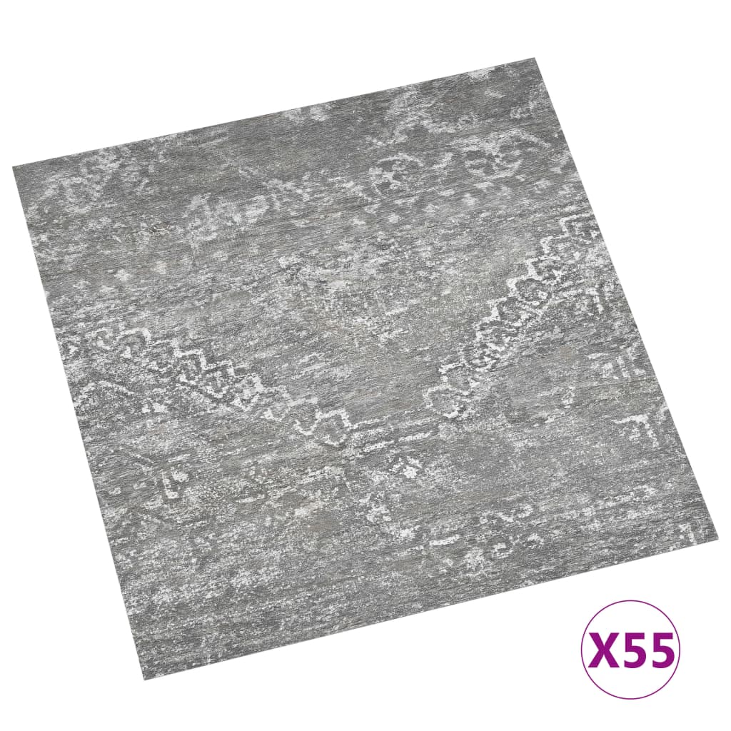 PVC-Fliesen Selbstklebend 55 Stk. 5,11 m² Betongrau - Pazzar.ch