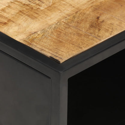 Couchtisch mit Geschnitzter Tür 90x55x36 cm Raues Mangoholz - Pazzar.ch