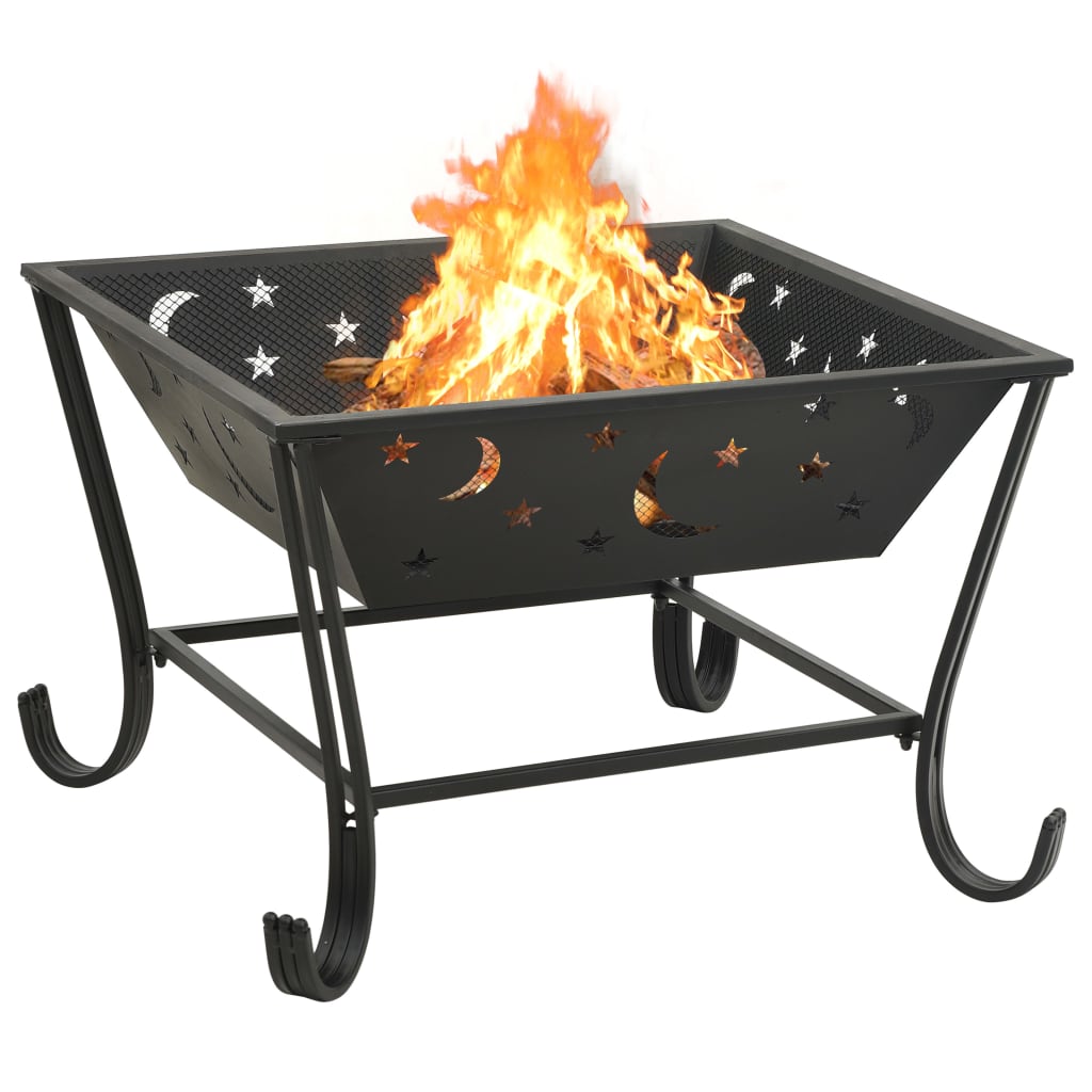 Feuerkorb mit Schürhaken 62 cm XXL Stahl - Pazzar.ch