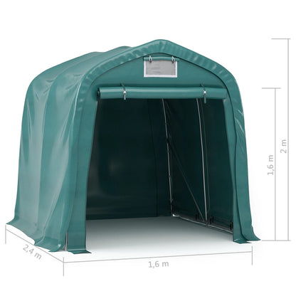 Garagenzelt PVC 1,6x2,4 m Grün - Pazzar.ch