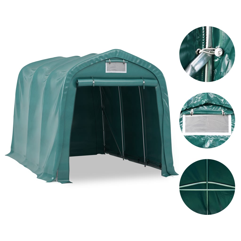Garagenzelt PVC 2,4x3,6 m Grün - Pazzar.ch