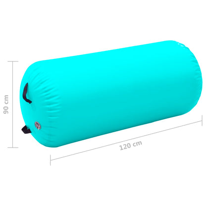 Aufblasbare Gymnastik-Rolle mit Pumpe 120x90 cm PVC Grün - Pazzar.ch