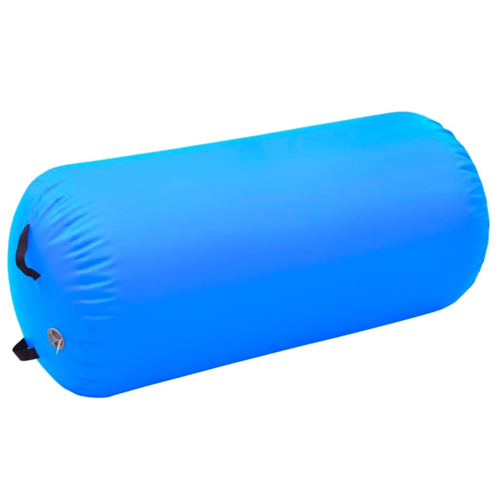 Aufblasbare Gymnastik-Rolle mit Pumpe 120x90 cm PVC Blau - Pazzar.ch