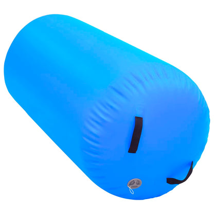 Aufblasbare Gymnastik-Rolle mit Pumpe 120x90 cm PVC Blau - Pazzar.ch