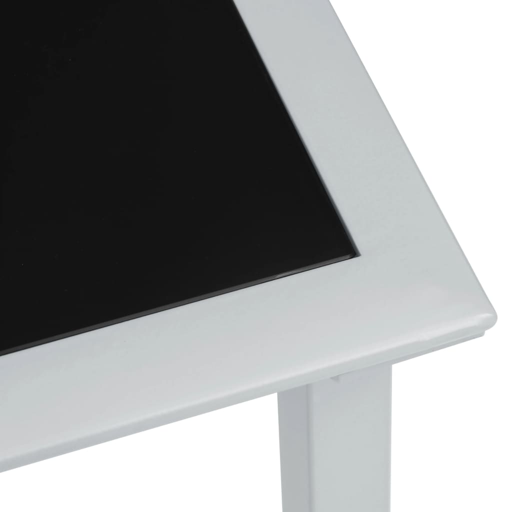 Sonnenliegen 2 Stk. mit Tisch Aluminium Schwarz - Pazzar.ch