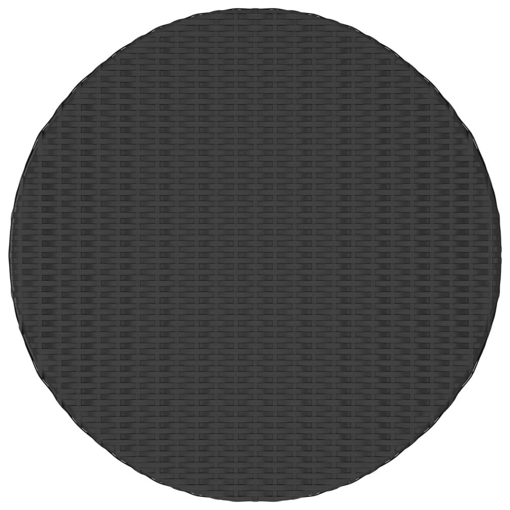 Teetisch Schwarz 68x68x30 cm Poly Rattan - Pazzar.ch