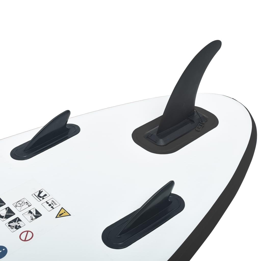Aufblasbares Stand Up Paddle Board Set Schwarz und Weiß - Pazzar.ch