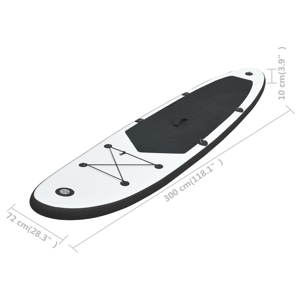 Aufblasbares Stand Up Paddle Board Set Schwarz und Weiß - Pazzar.ch