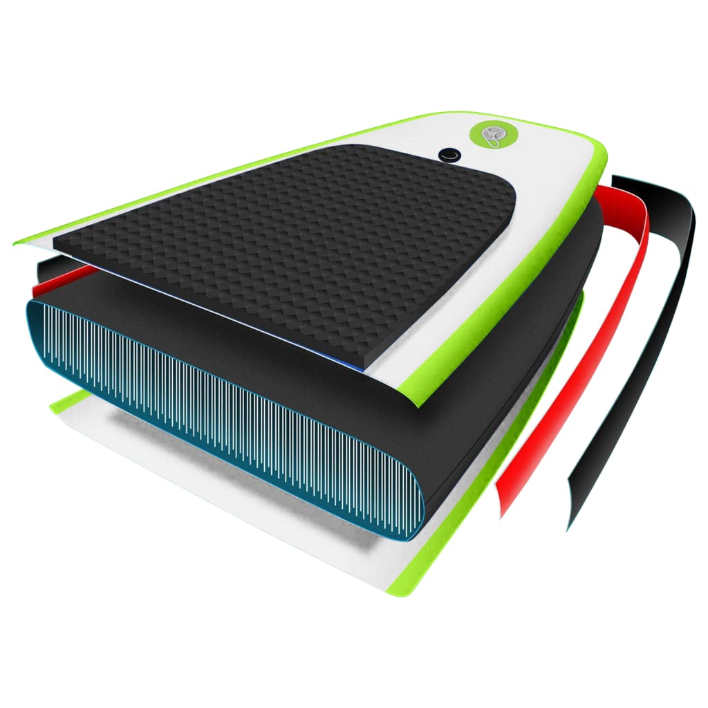 Aufblasbares Stand Up Paddle Board Set Grün und Weiß - Pazzar.ch