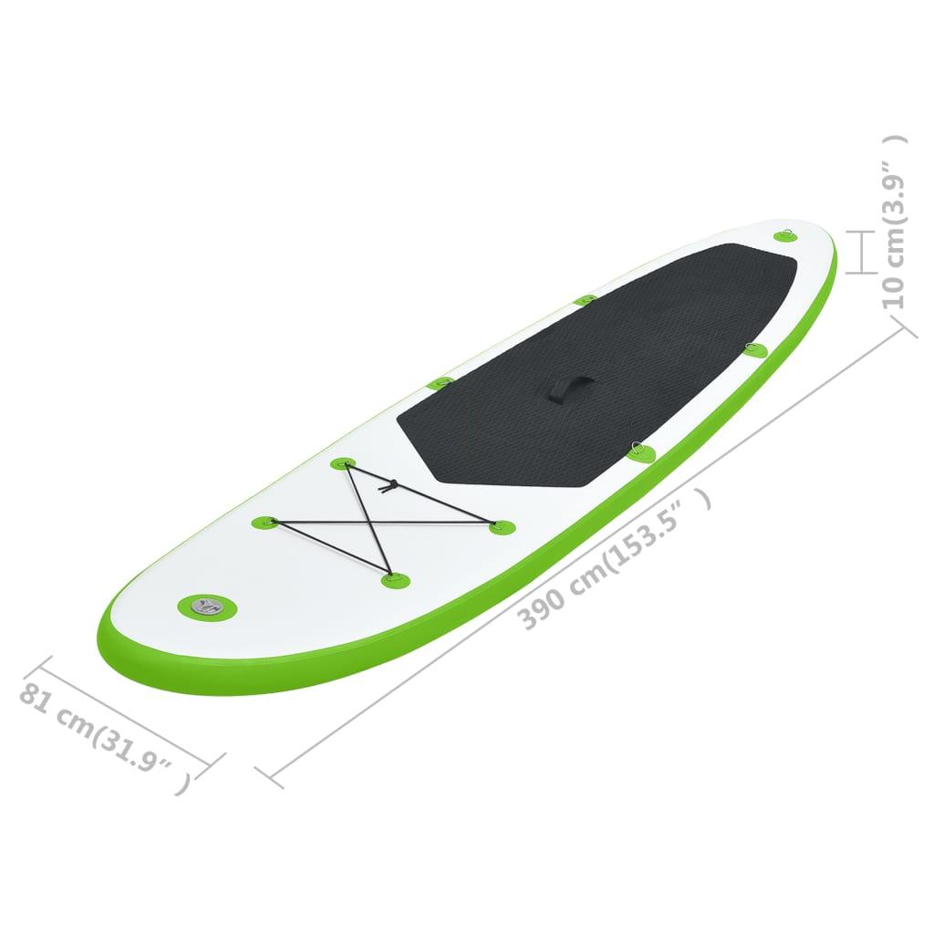 Aufblasbares Stand Up Paddle Board Set Grün und Weiß - Pazzar.ch