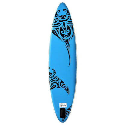 Aufblasbares Stand Up Paddle Board Set 305x76x15 cm Blau - Pazzar.ch