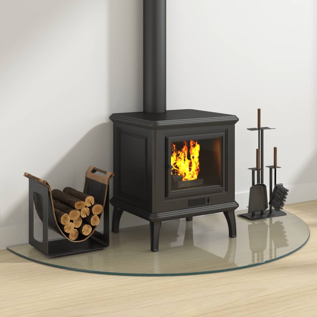Funkenschutzplatte Glas Halbrund 1200x600 mm