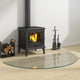 Funkenschutzplatte Glas Halbrund 1200x600 mm